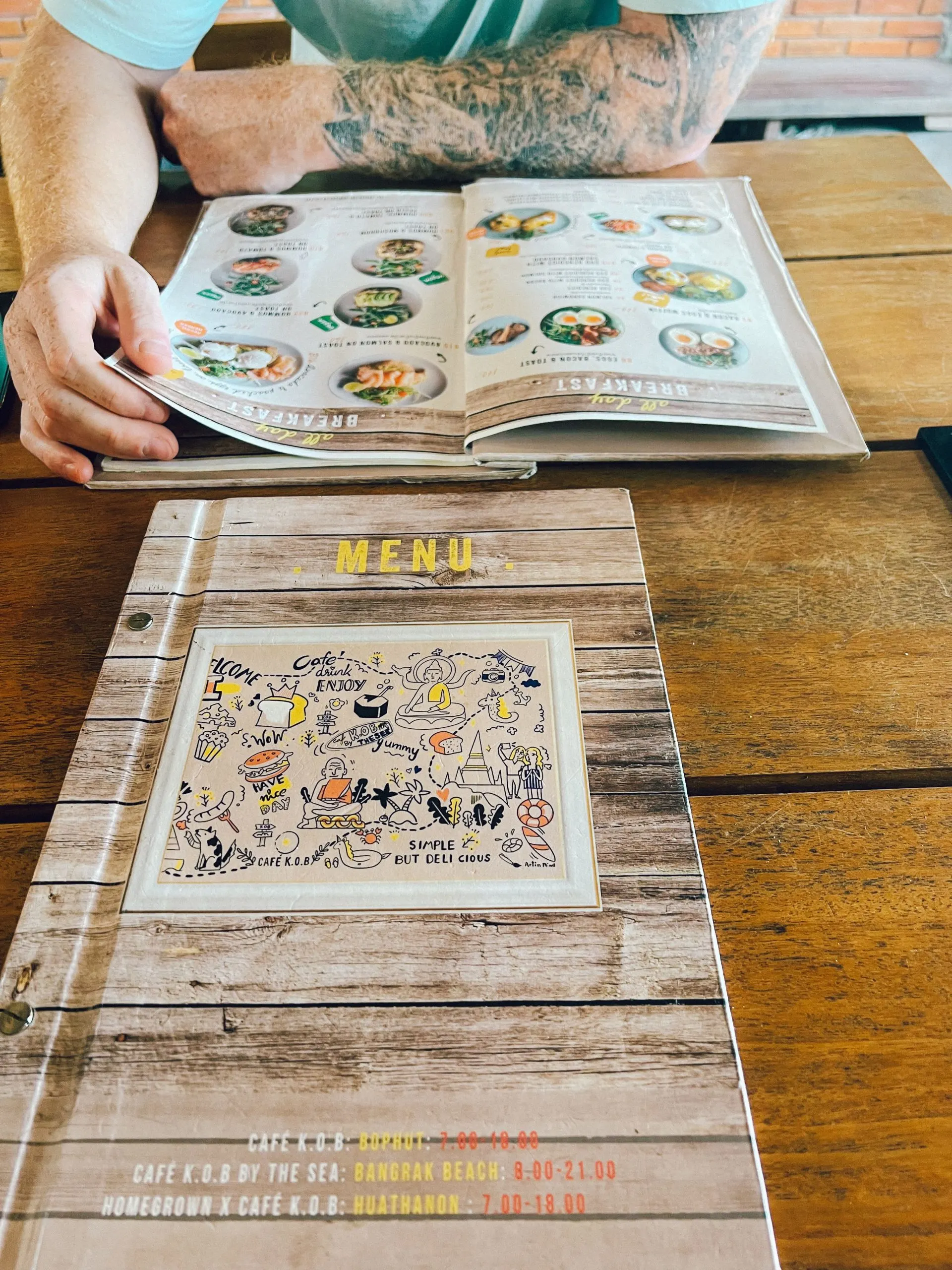 KOB cafe menu