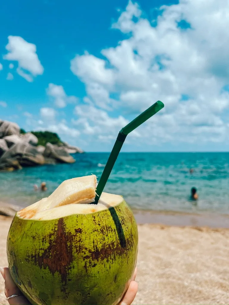 fresh coconut at hin wong bay